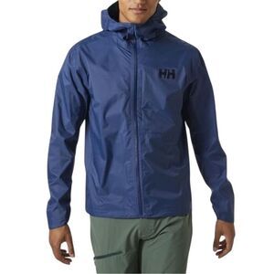 Helly Hansen Men's Windbreaker Jacket M Blue Lightweight Waterproof Outdoor